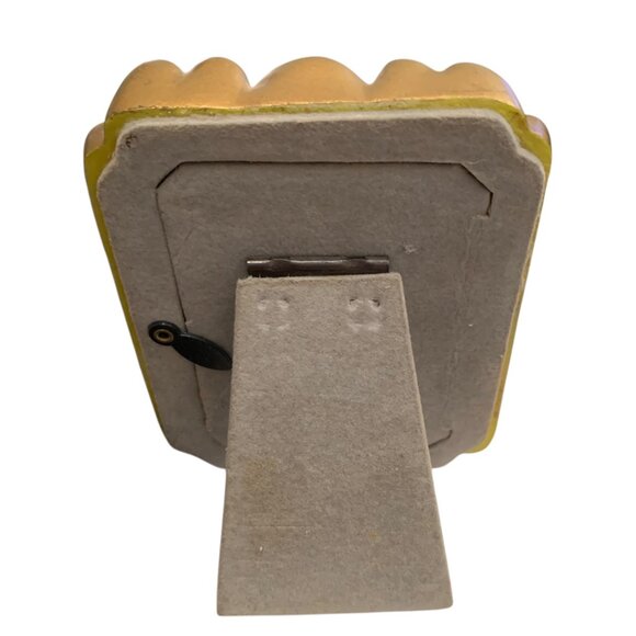 VTG Mini Picture Frame MCM Gold Resin Ornate Swirl 3x2.5 Photo Hollywood Regency - Picture 4 of 6